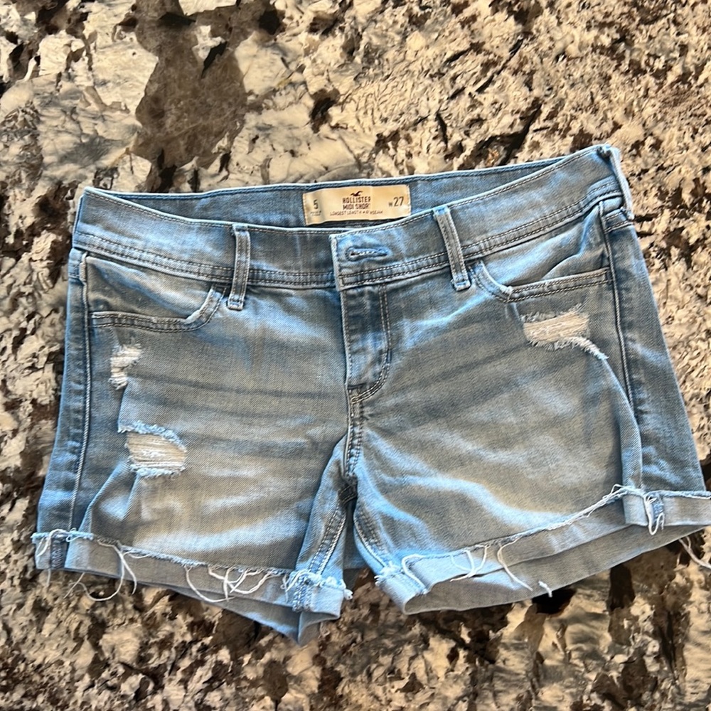 Hollister distressed jean shorts